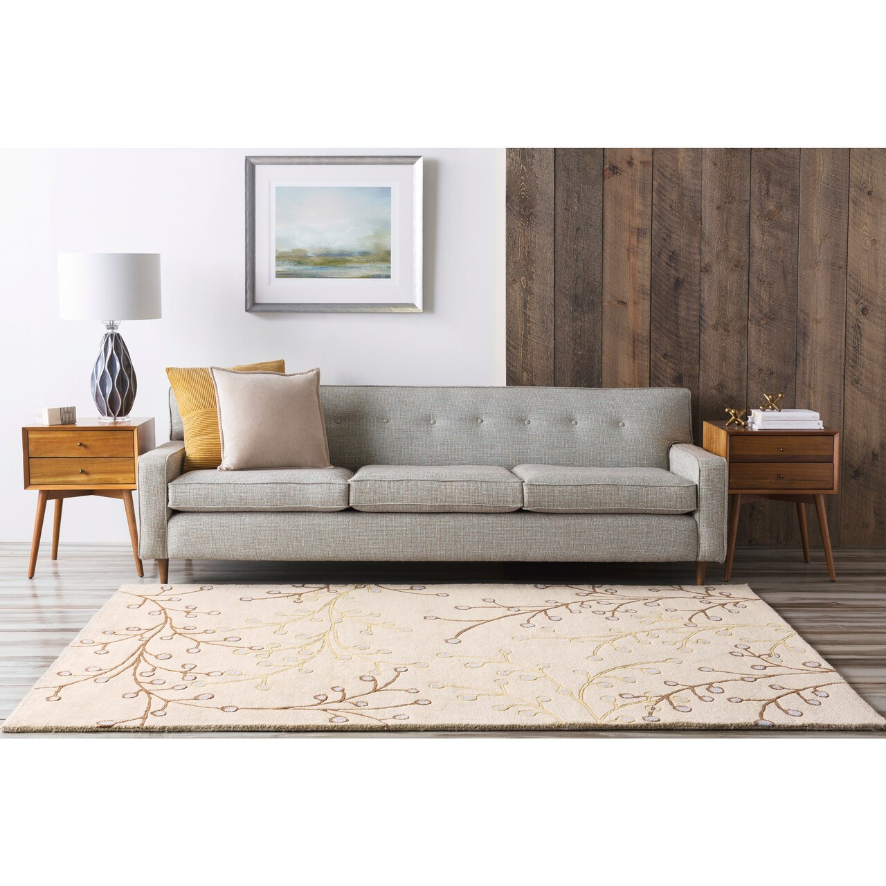 Tiwari Home 6' Brown and Gray Hand-Tufted Round Wool Area Throw Rug